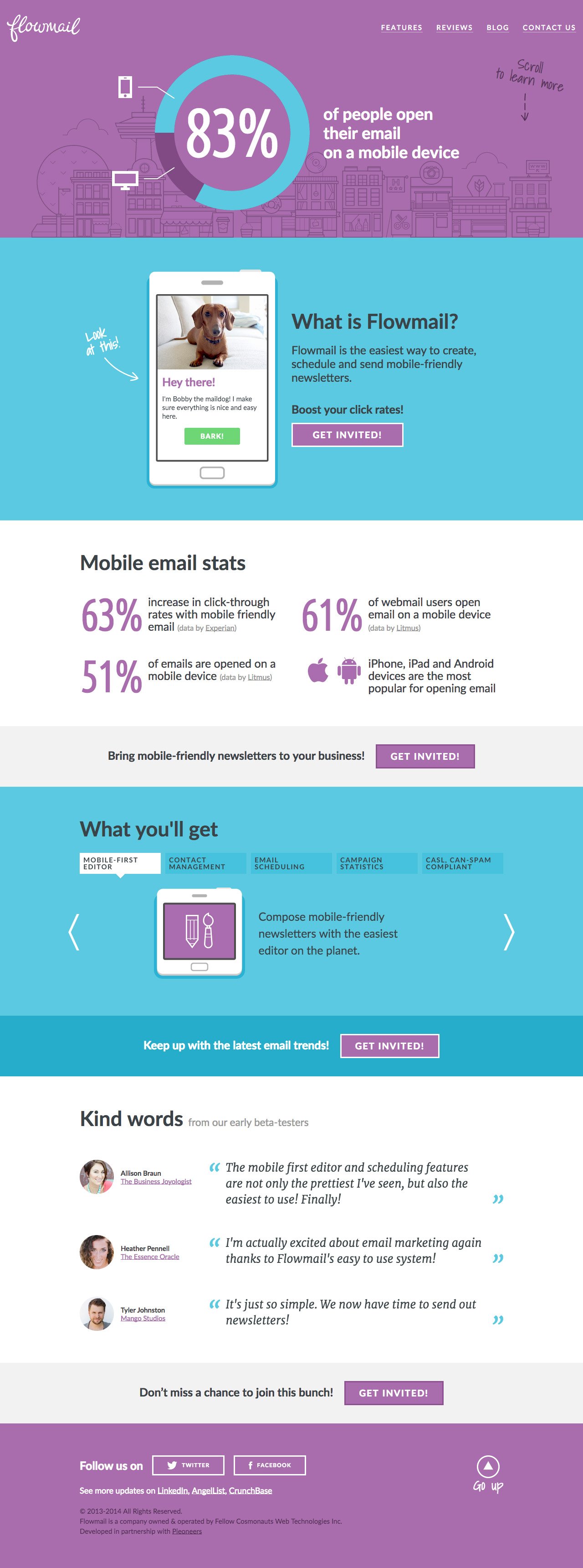 Flowmail Website Screenshot