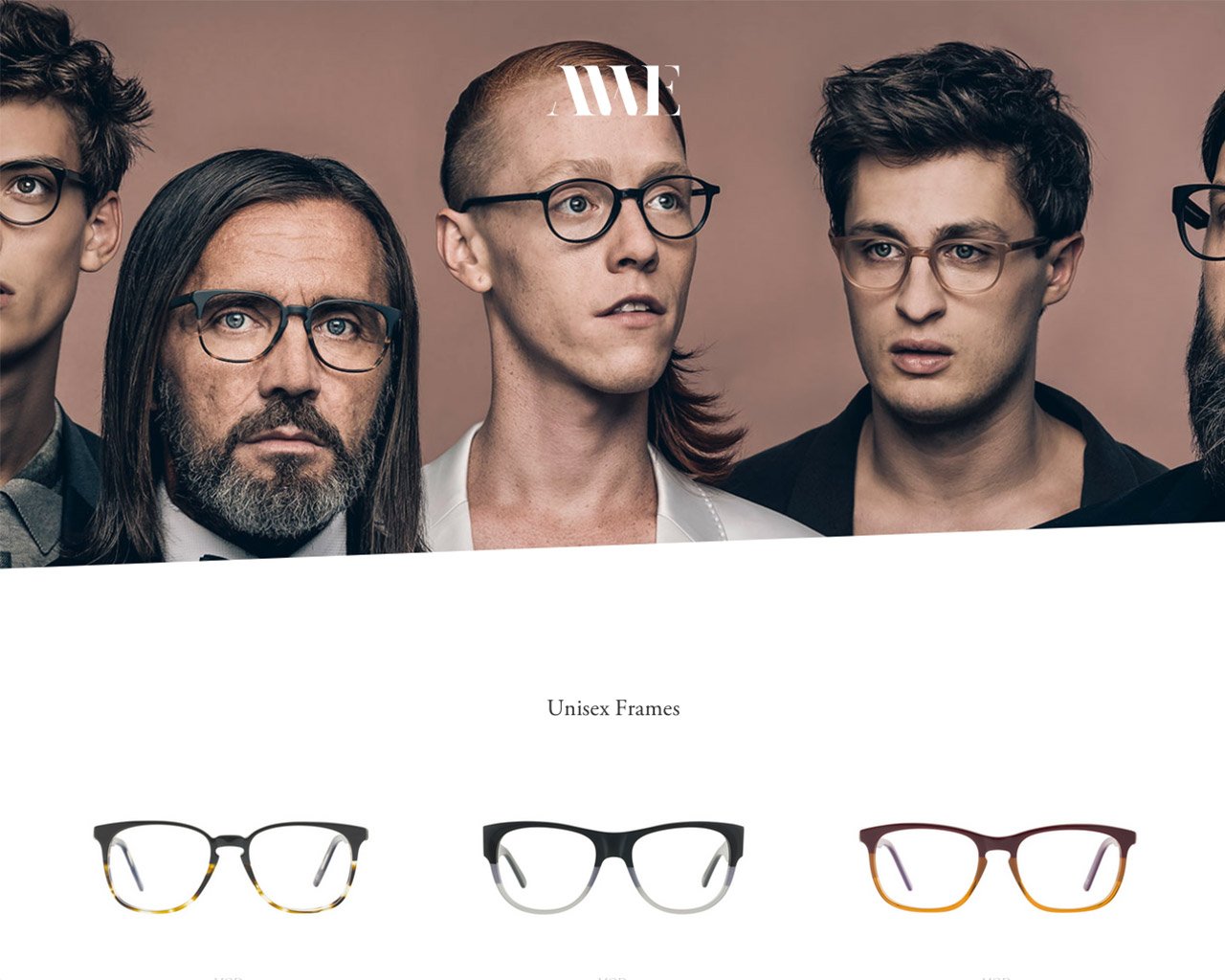 Andy Wolf Eyewear – Awe Website Screenshot