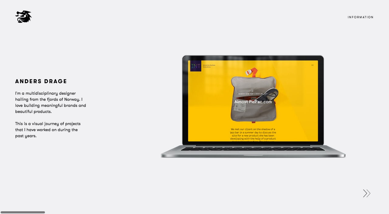 Anders Drage Website Screenshot