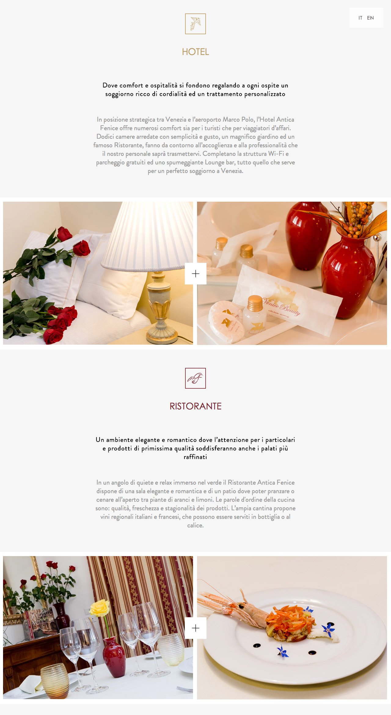 Antica Fenice Venezia Website Screenshot