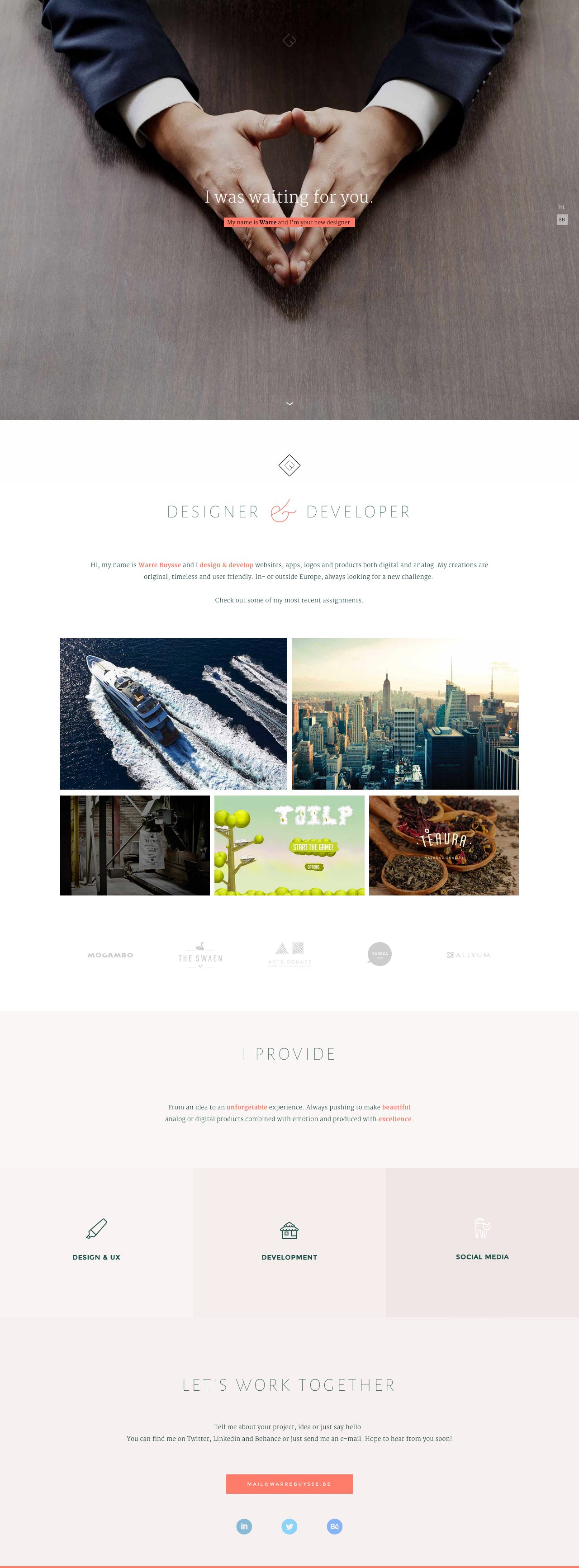 Warre Buysse Website Screenshot