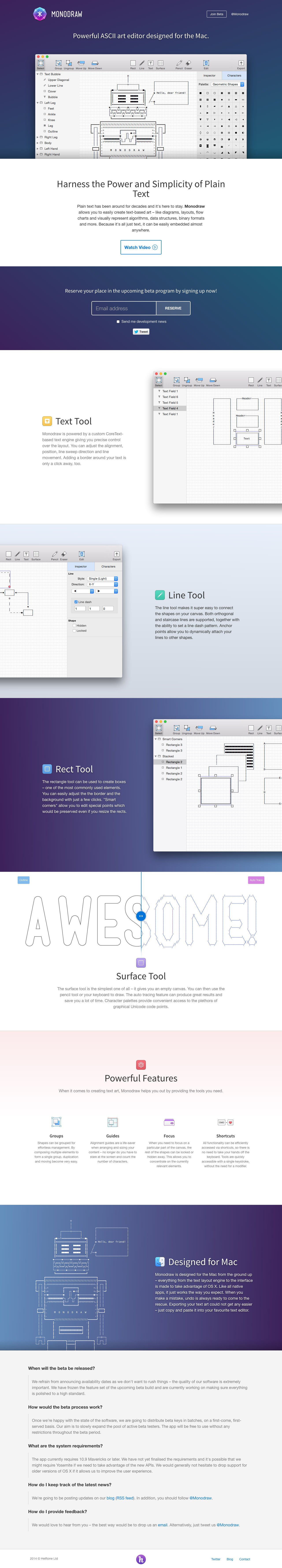Monodraw Website Screenshot