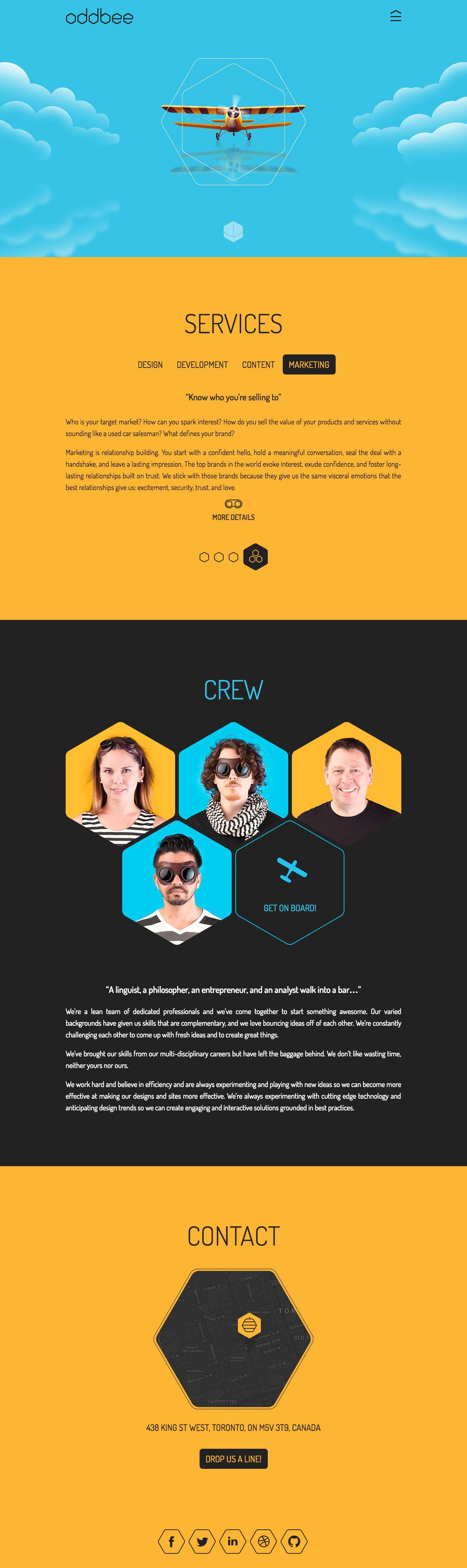 Oddbee Website Screenshot