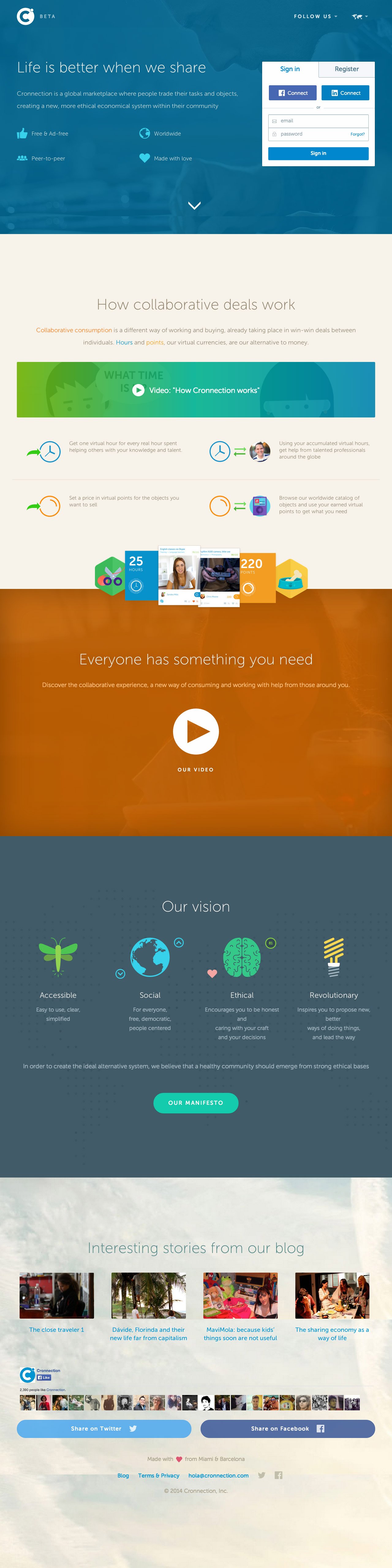 Cronnection Website Screenshot