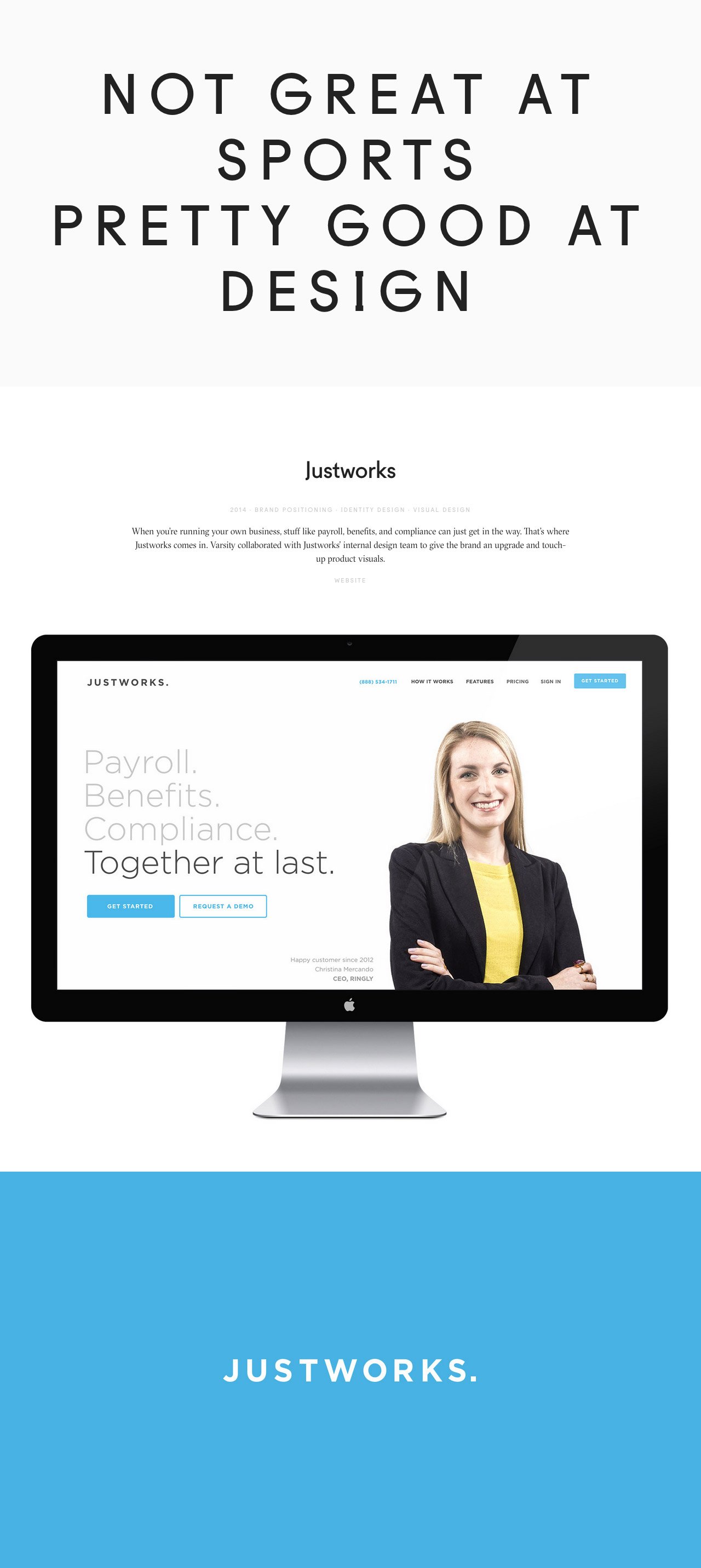 Varsity Website Screenshot