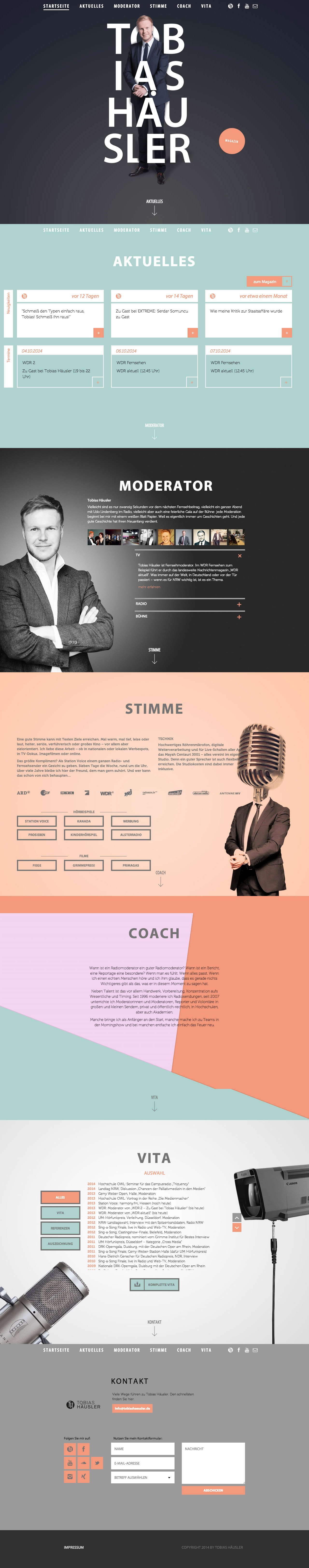 Tobias Häusler Website Screenshot