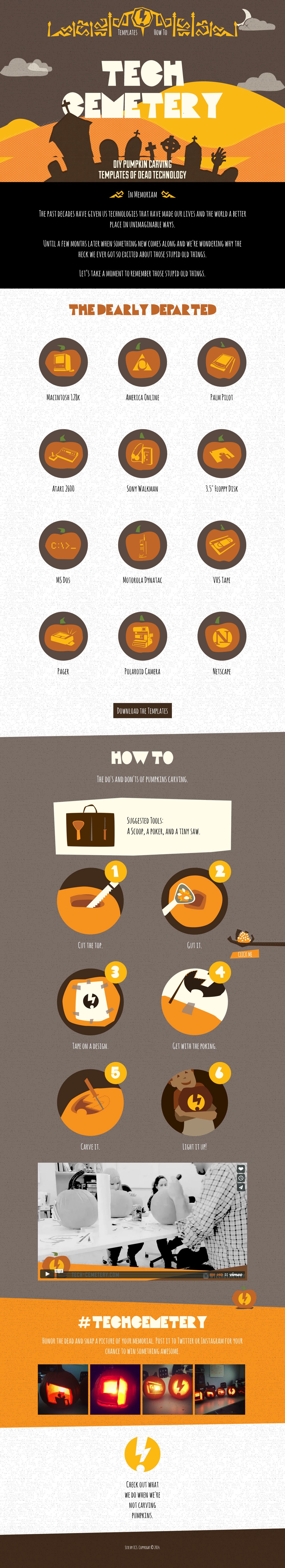 Tech Cemetery Website Screenshot