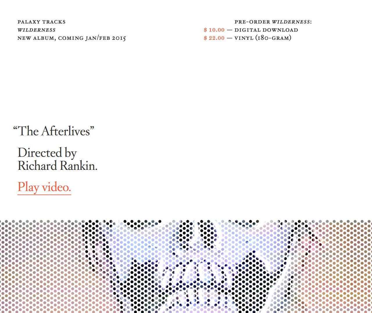 Wilderness, by Palaxy Tracks Website Screenshot