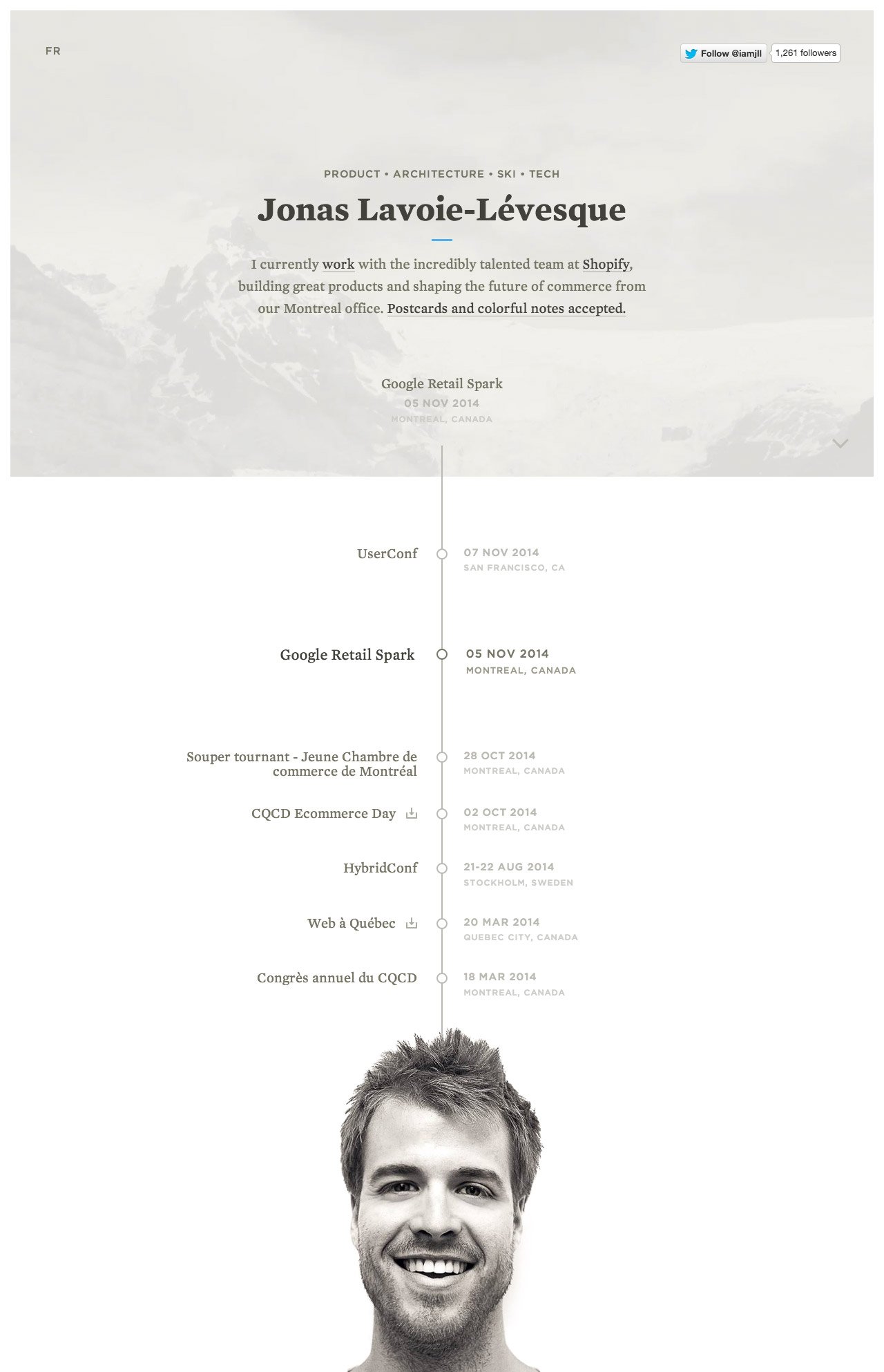 Jonathan Lavoie-Levesque Website Screenshot