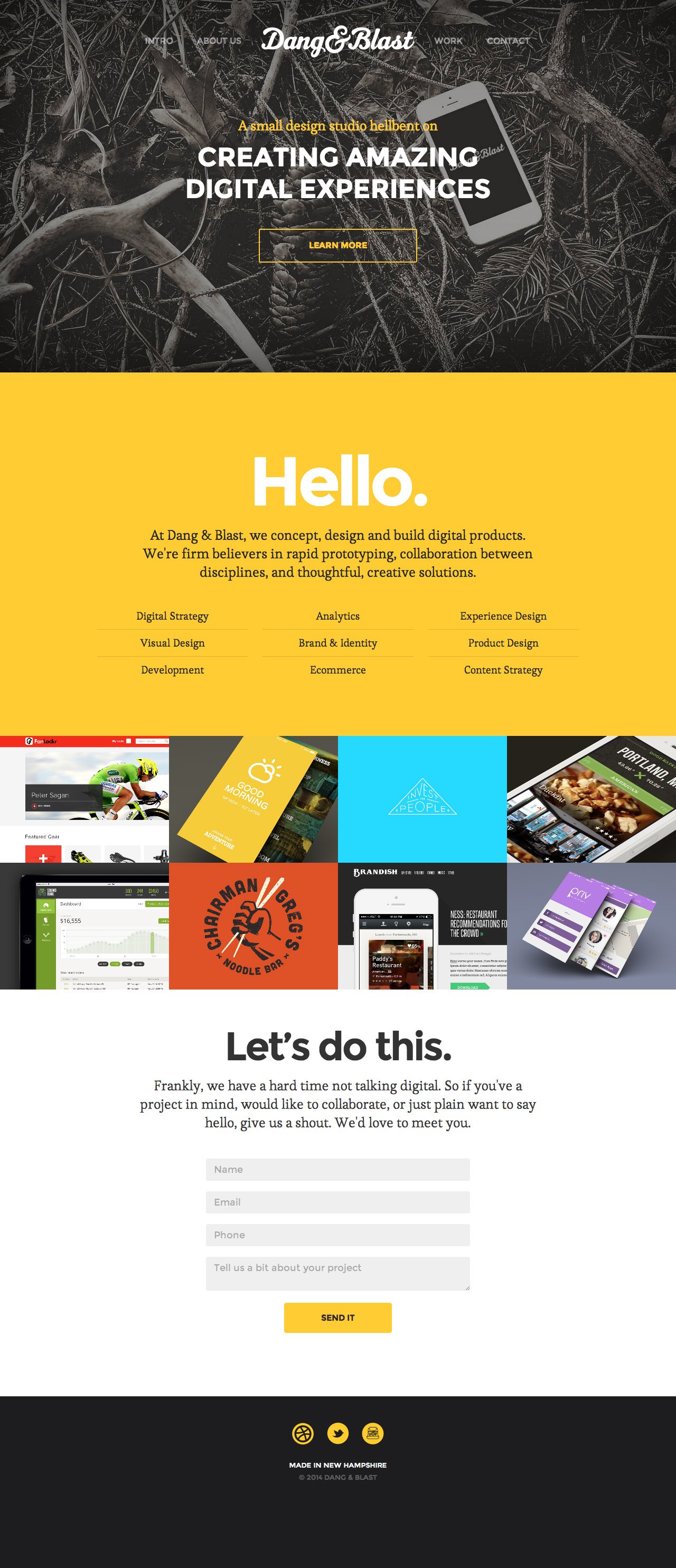 Dang & Blast Website Screenshot