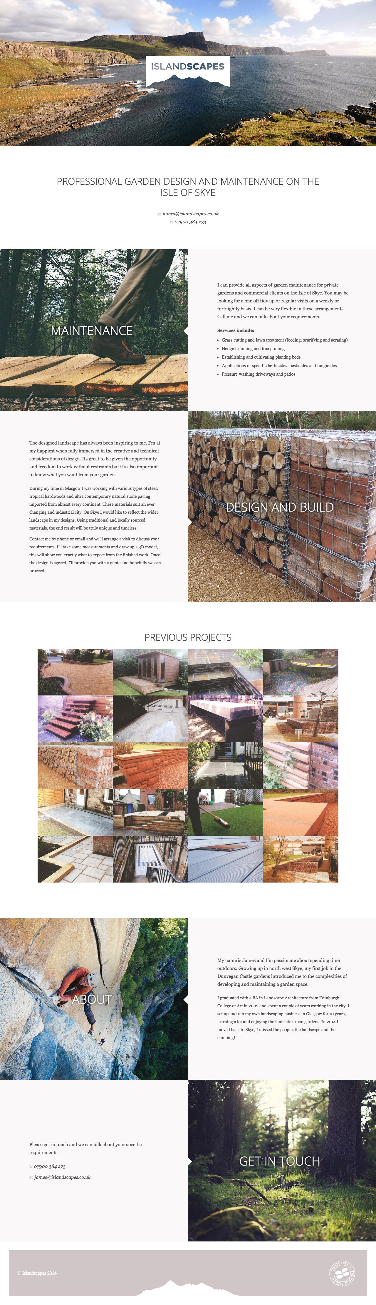 Islandscapes Website Screenshot