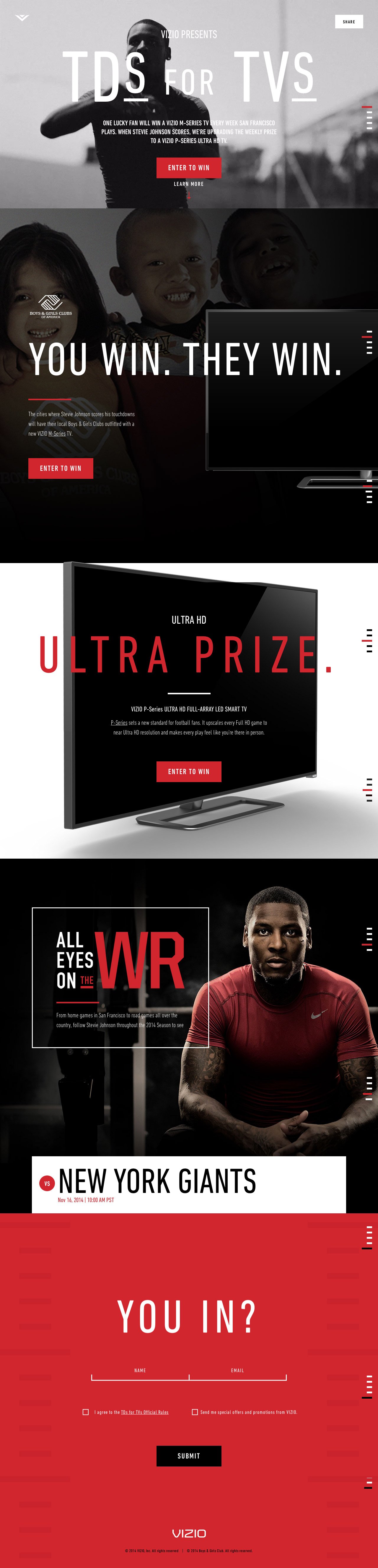 TDs for TVs Website Screenshot