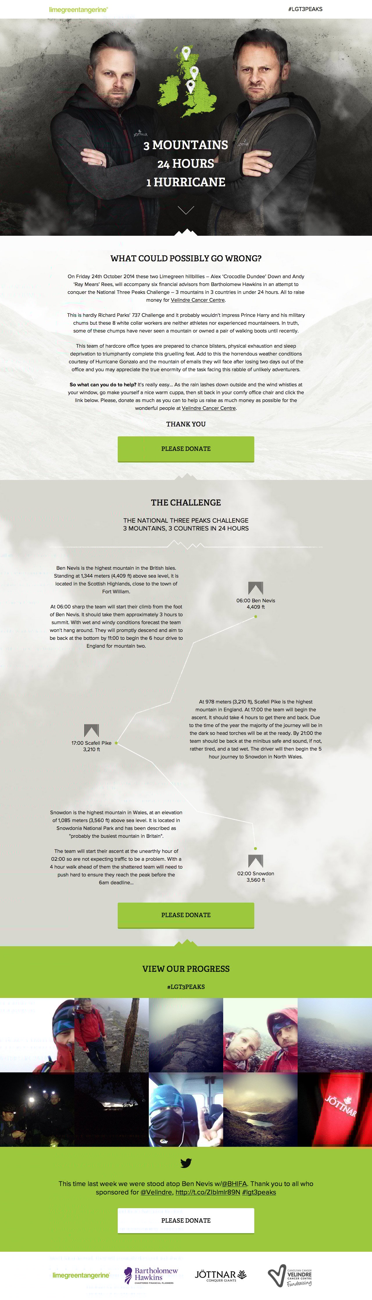 LGT 3 Peaks Website Screenshot