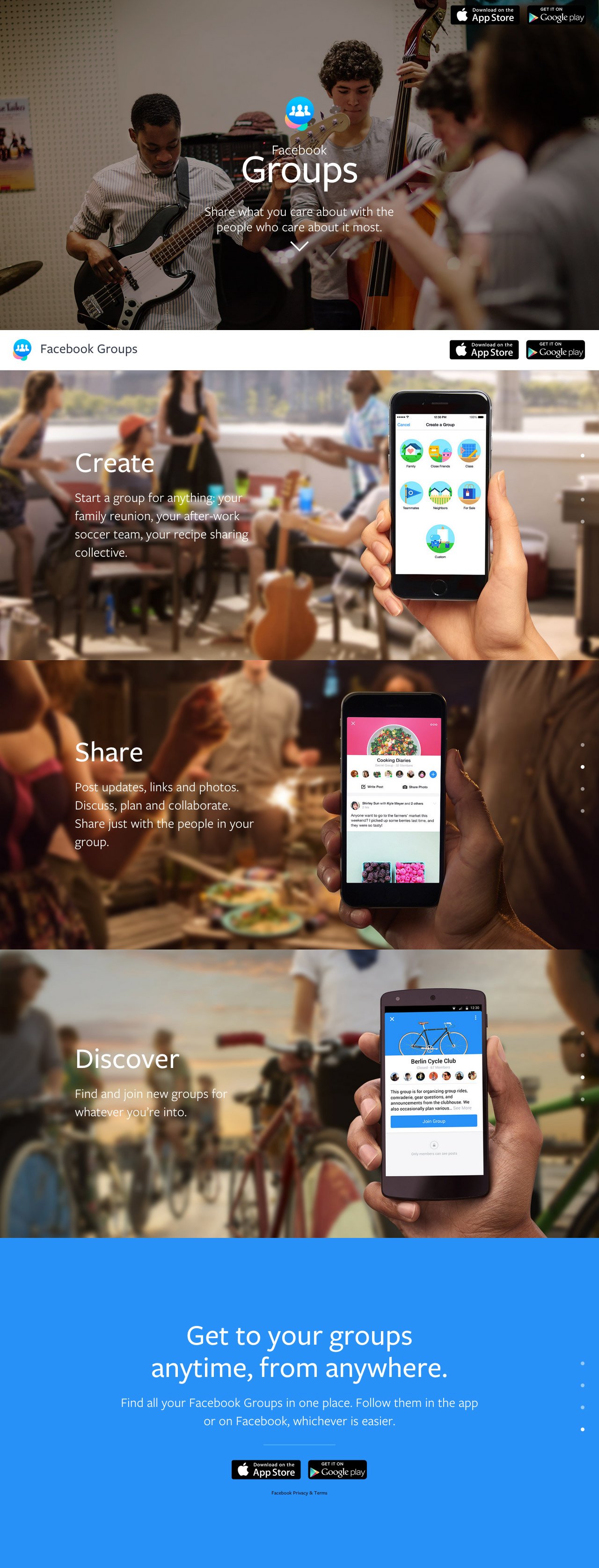 Facebook Groups Website Screenshot