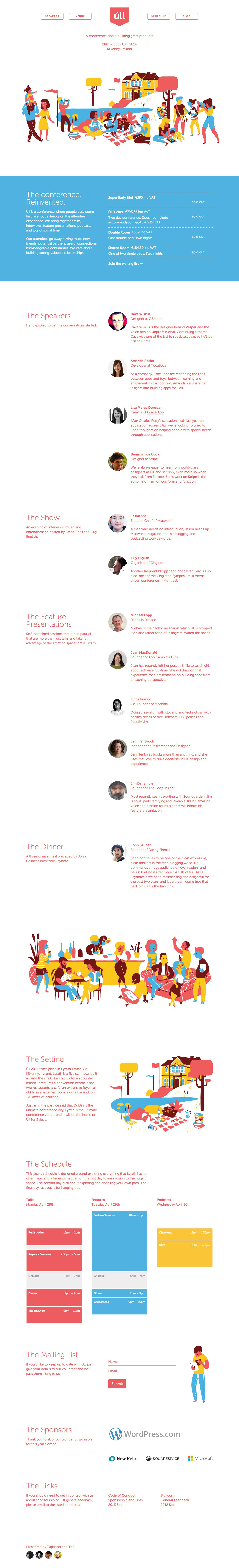 Úll 2014 Website Screenshot