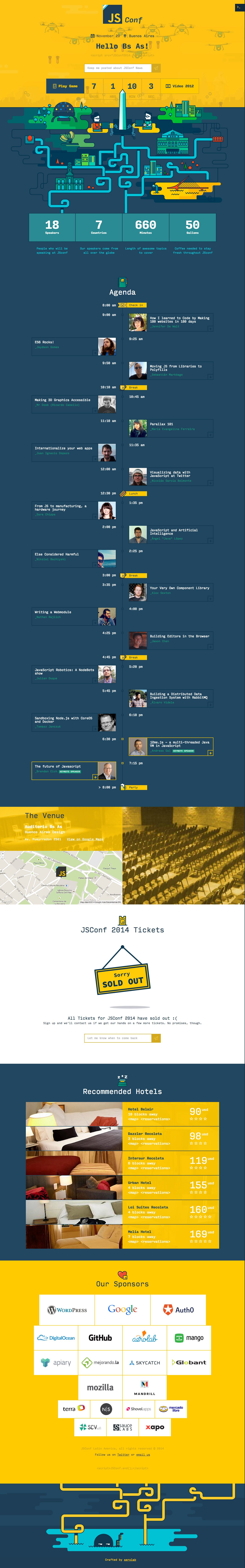 JSConf Website Screenshot