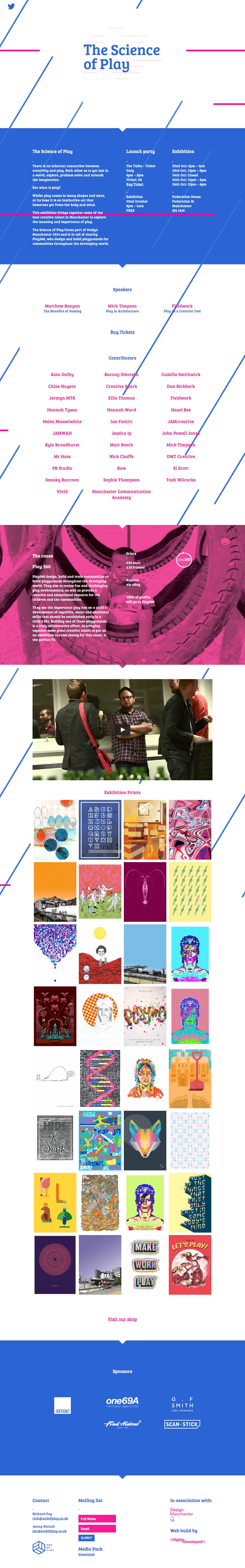 The Science of Play Website Screenshot