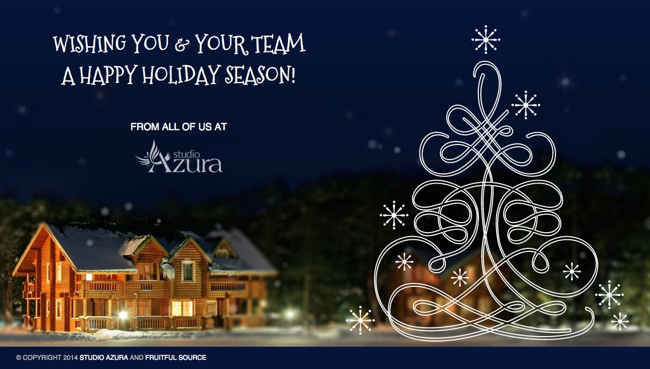 Holiday Greetings 2014 Website Screenshot