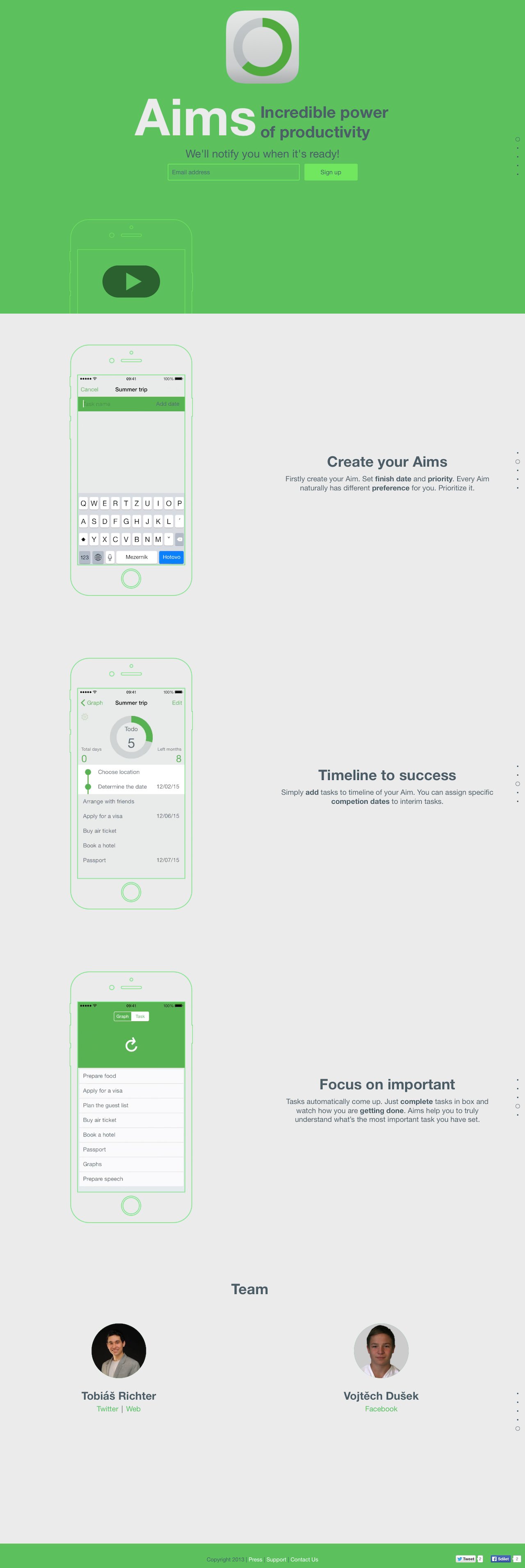 Aims Website Screenshot