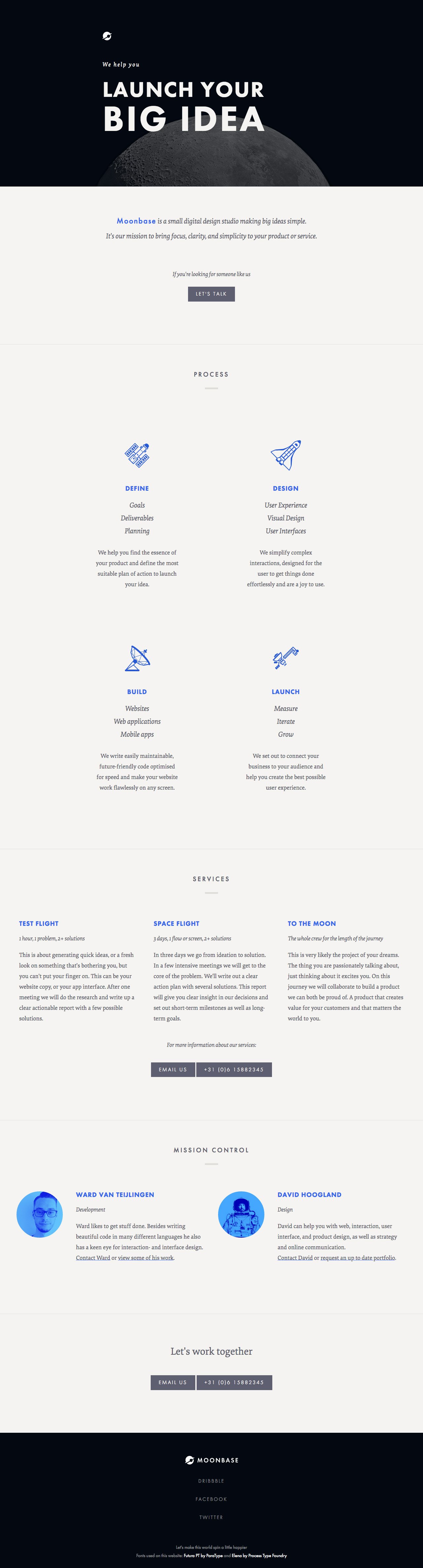 Moonbase Website Screenshot