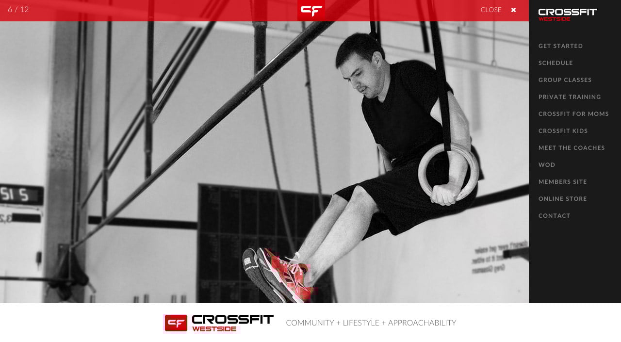 Crossfit Westside Website Screenshot