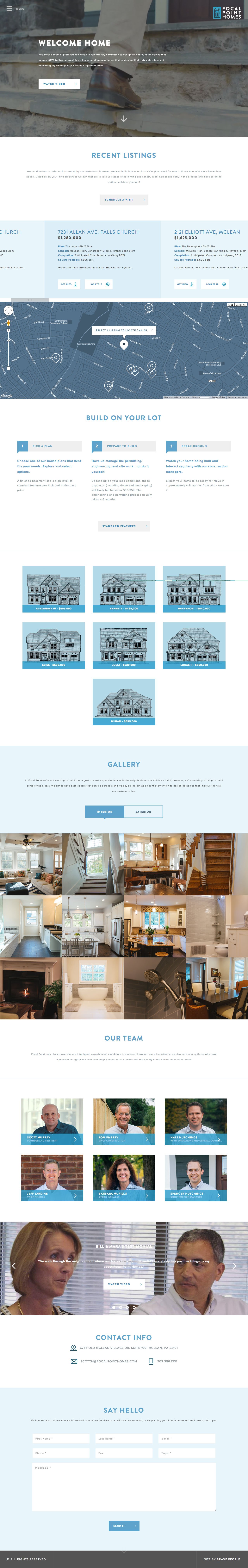 Focal Point Homes Website Screenshot