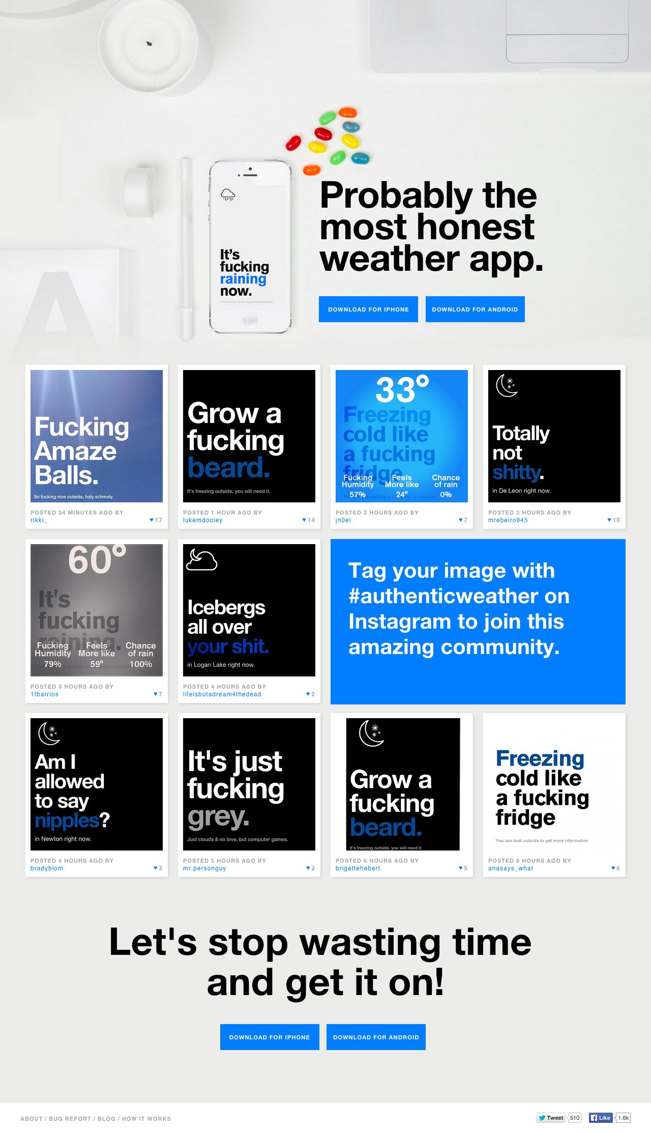 Authentic Weather Website Screenshot