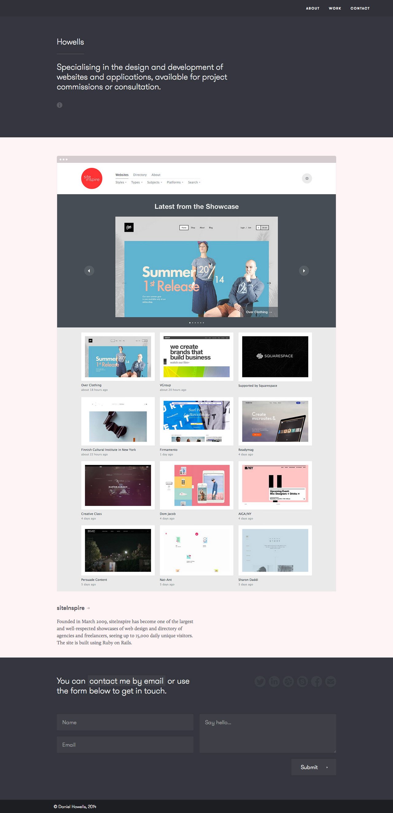 Howells Website Screenshot