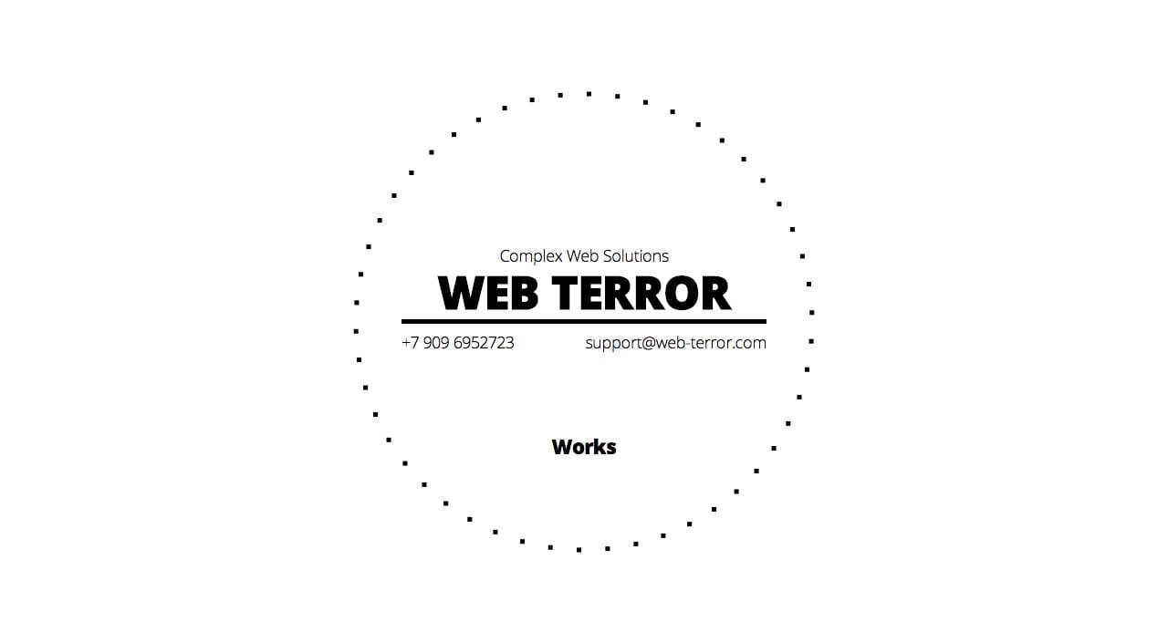 Web Terror Website Screenshot