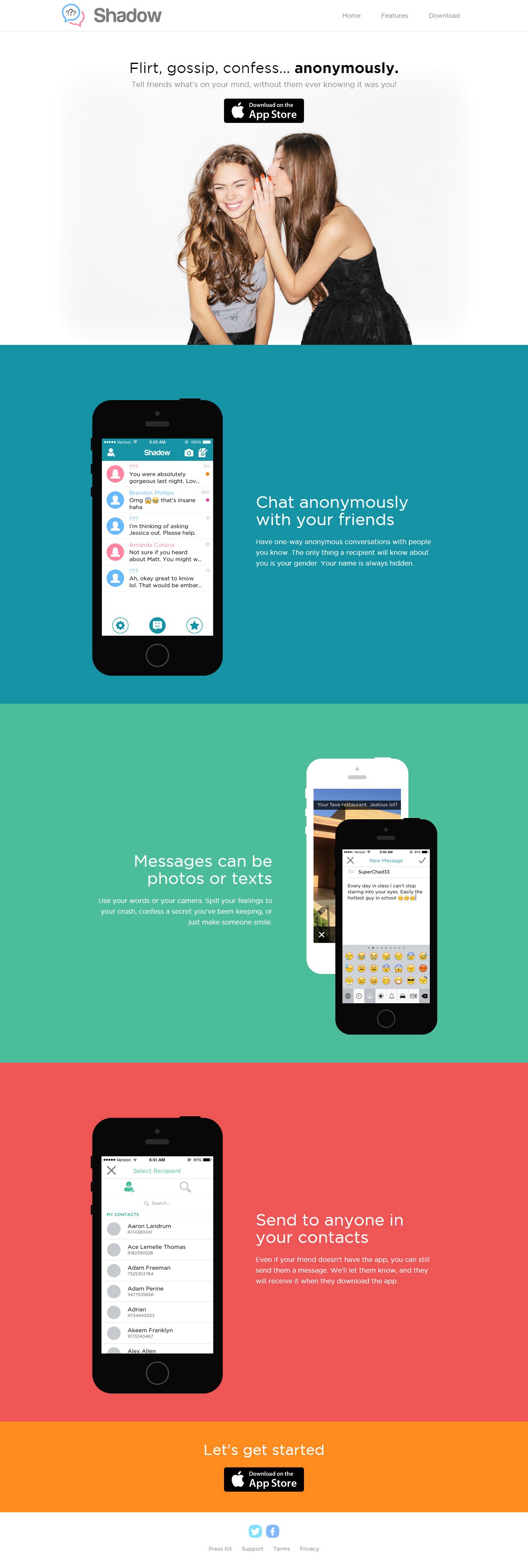 Shadow Website Screenshot