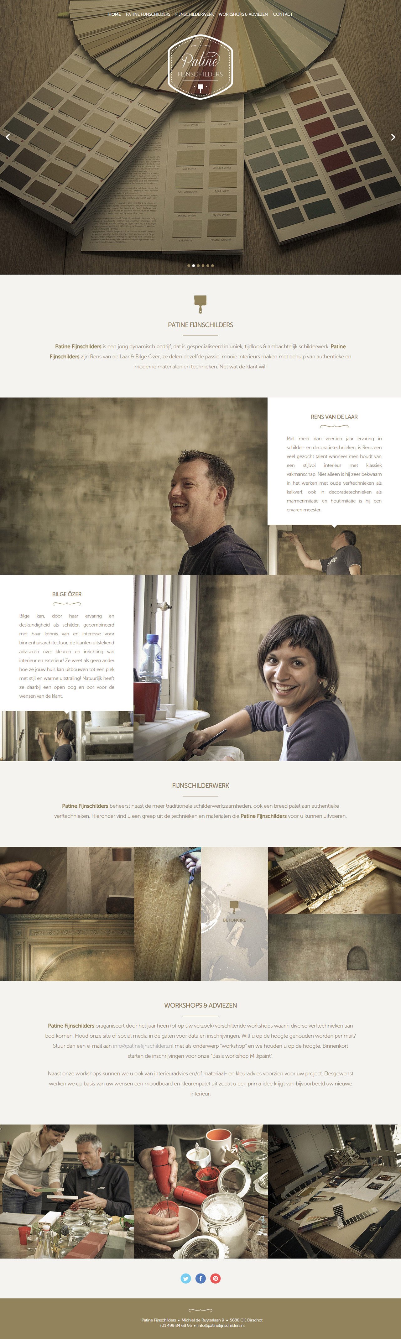 Patine Fijnschilders Website Screenshot