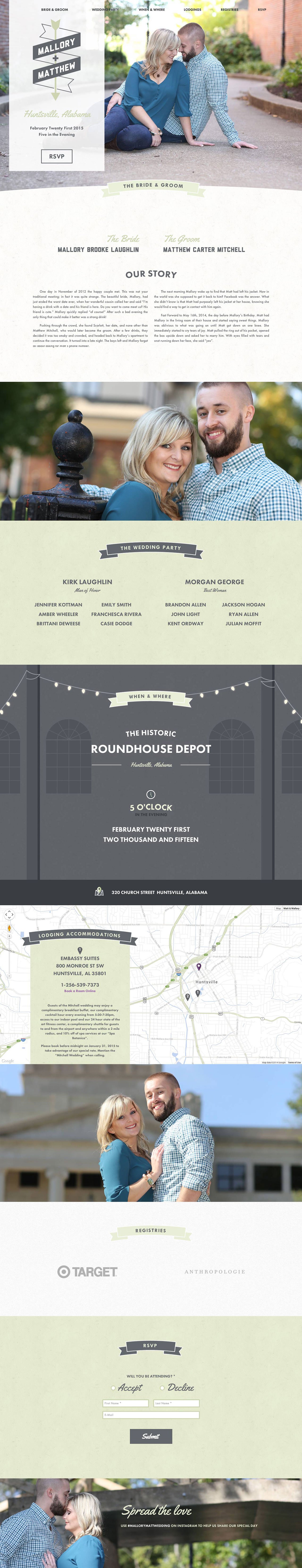 Matt & Mallory Website Screenshot