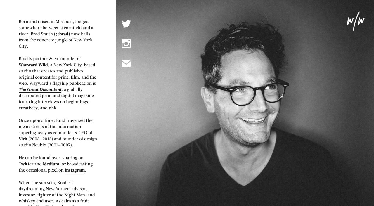 Brad Smith Website Screenshot