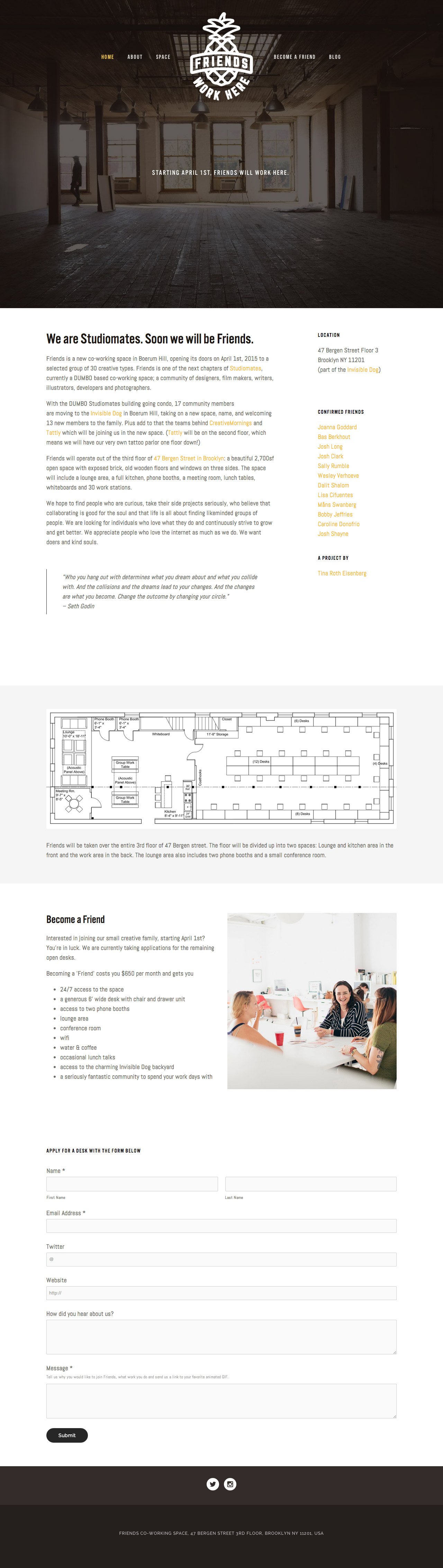 Friends Website Screenshot