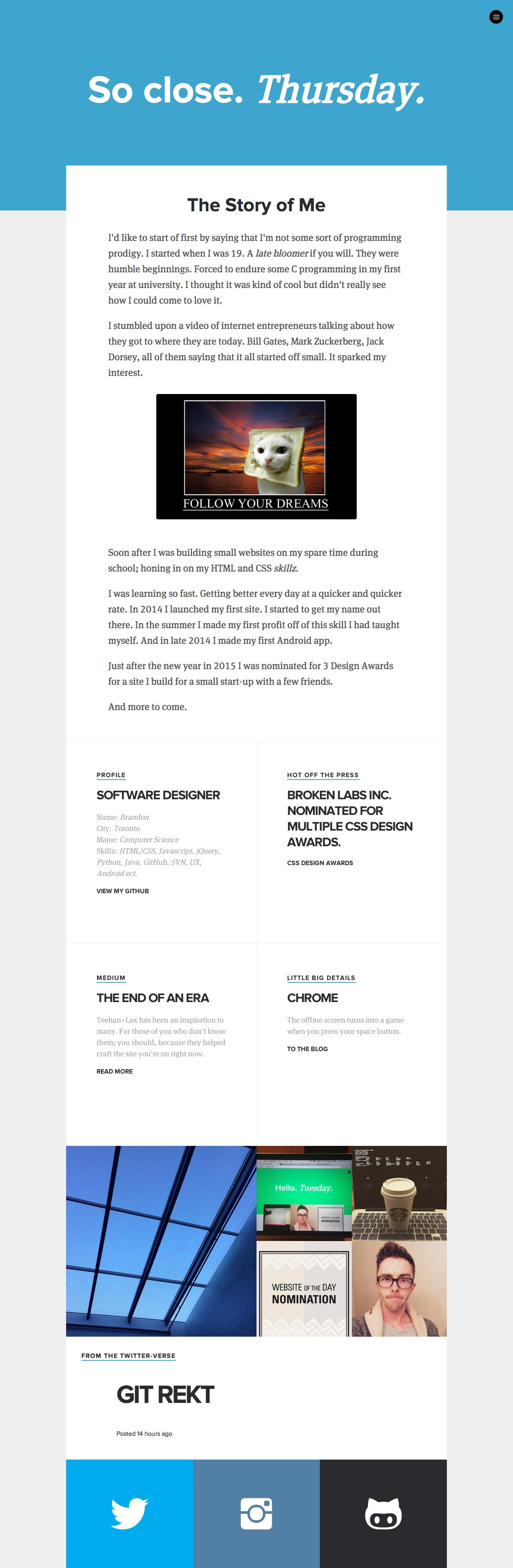 Brandon Mowat Website Screenshot