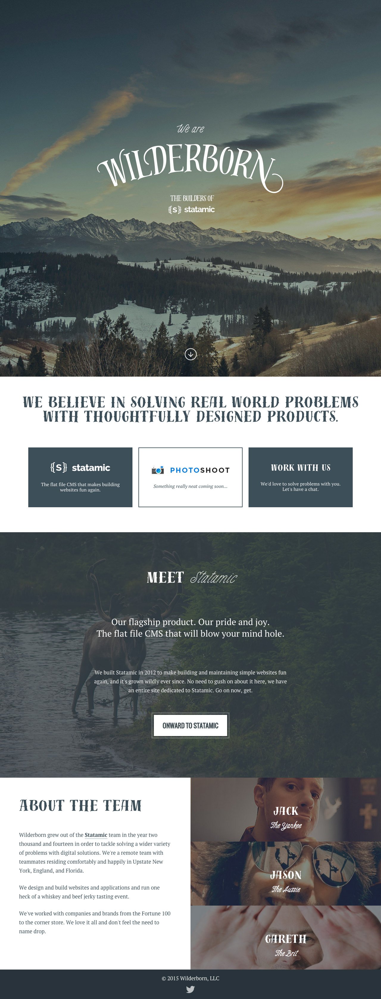 Wilderborn Website Screenshot