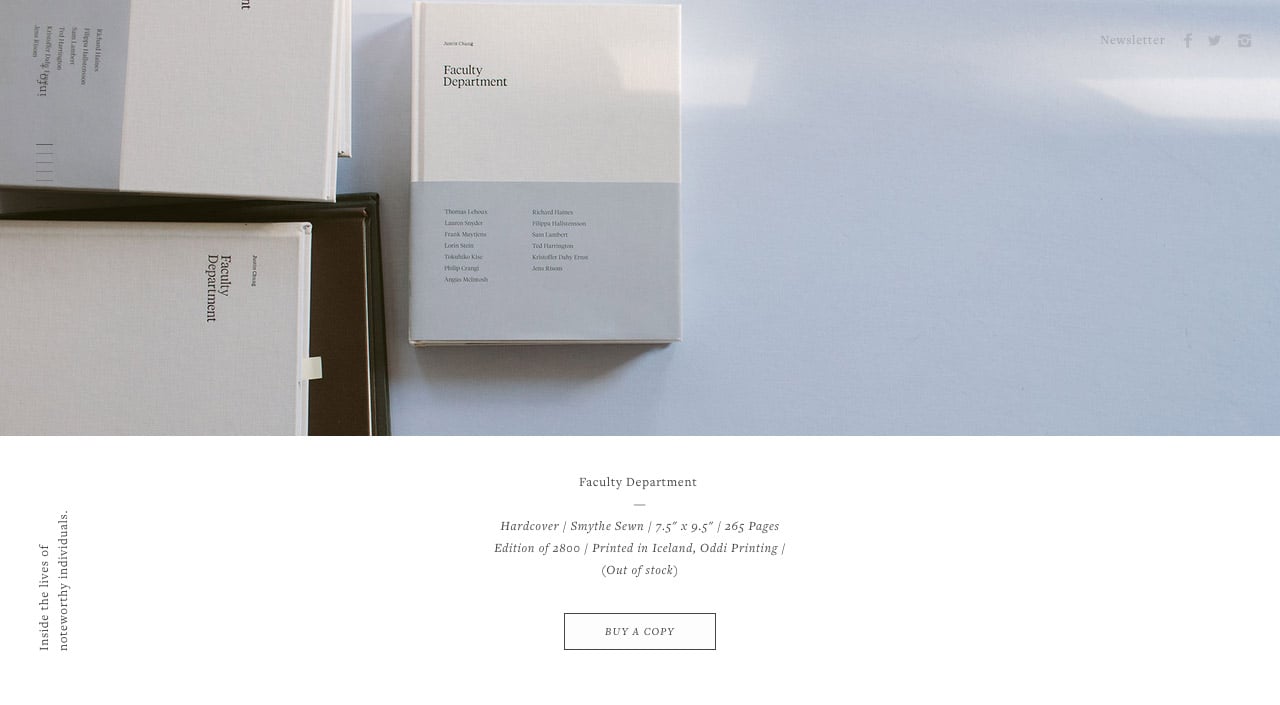 Faculty Department Website Screenshot