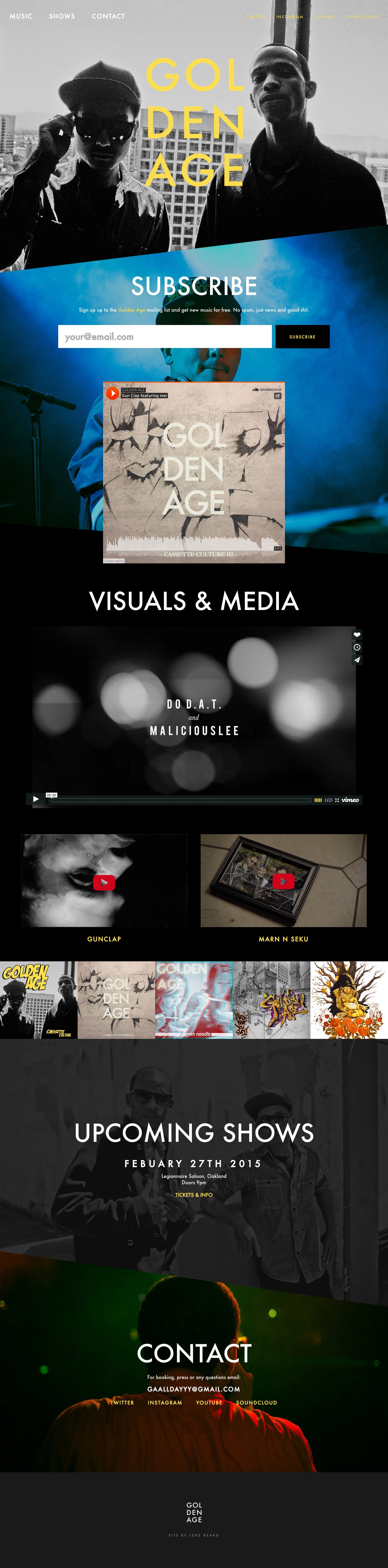 Golden Age Website Screenshot