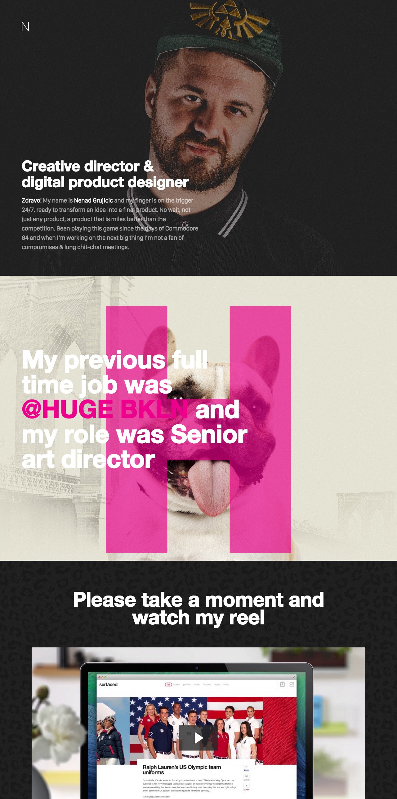 Nenad Grujicic Website Screenshot