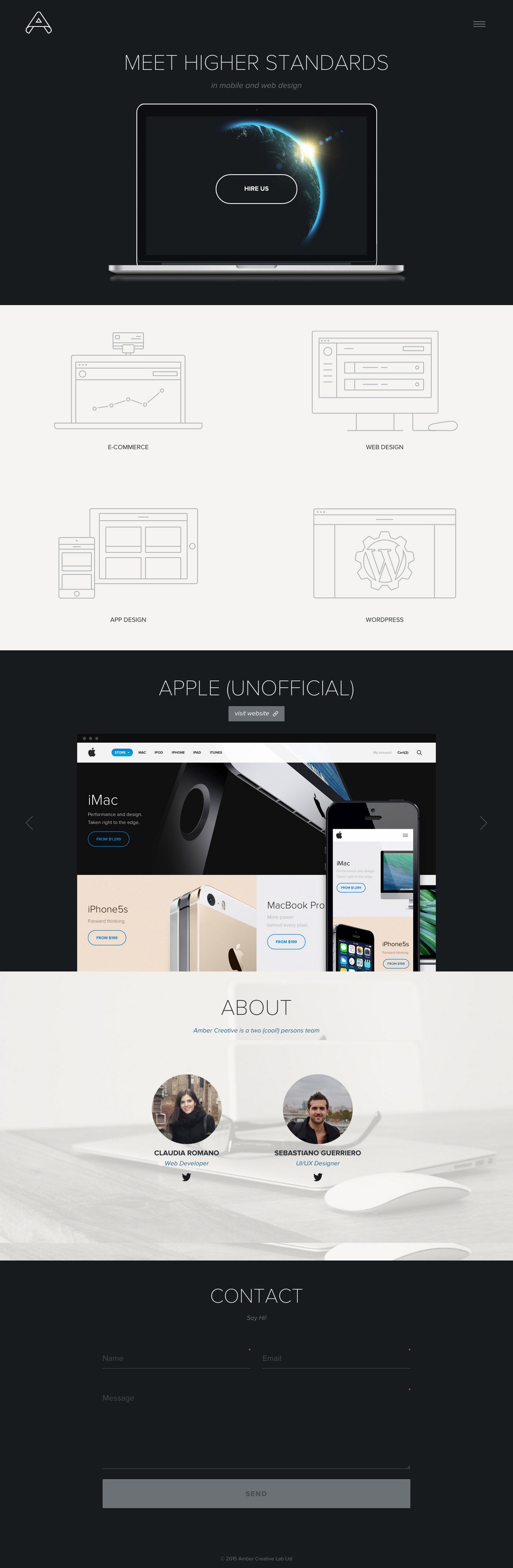 Amber Creative Website Screenshot