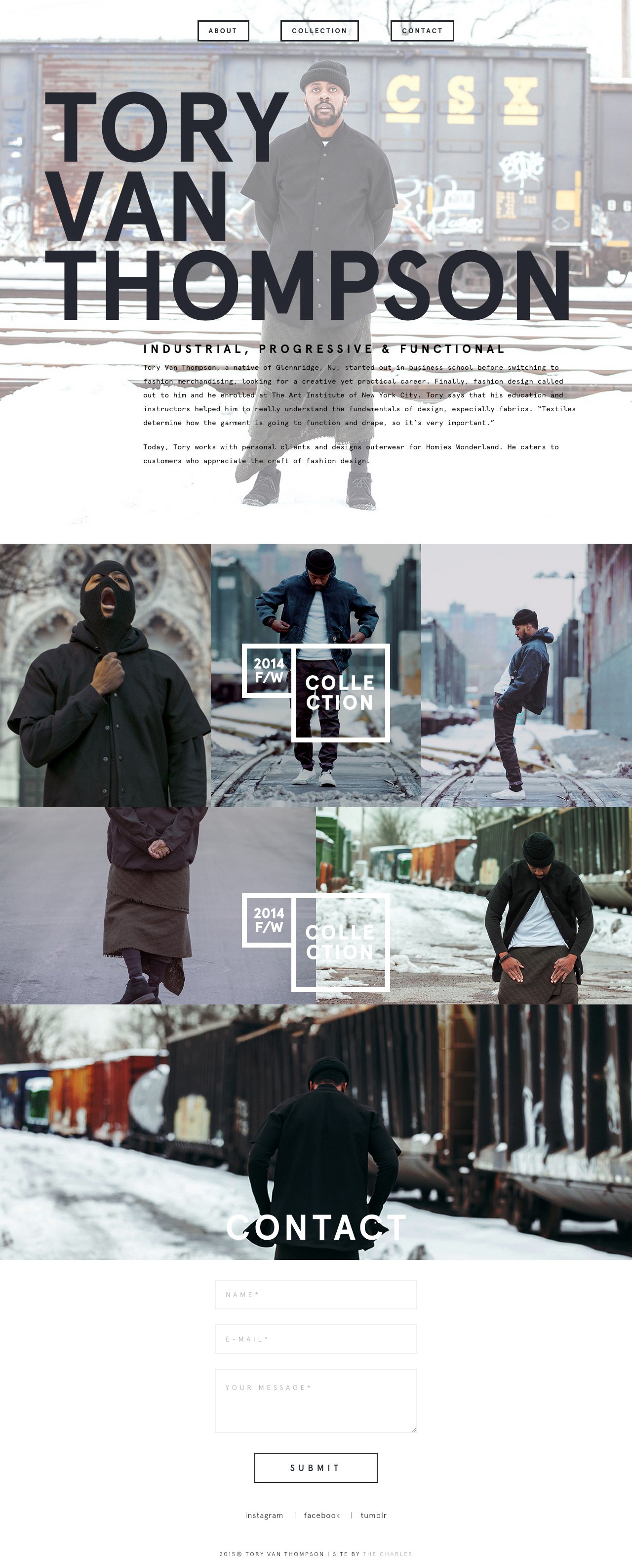 Tory Van Thompson Website Screenshot