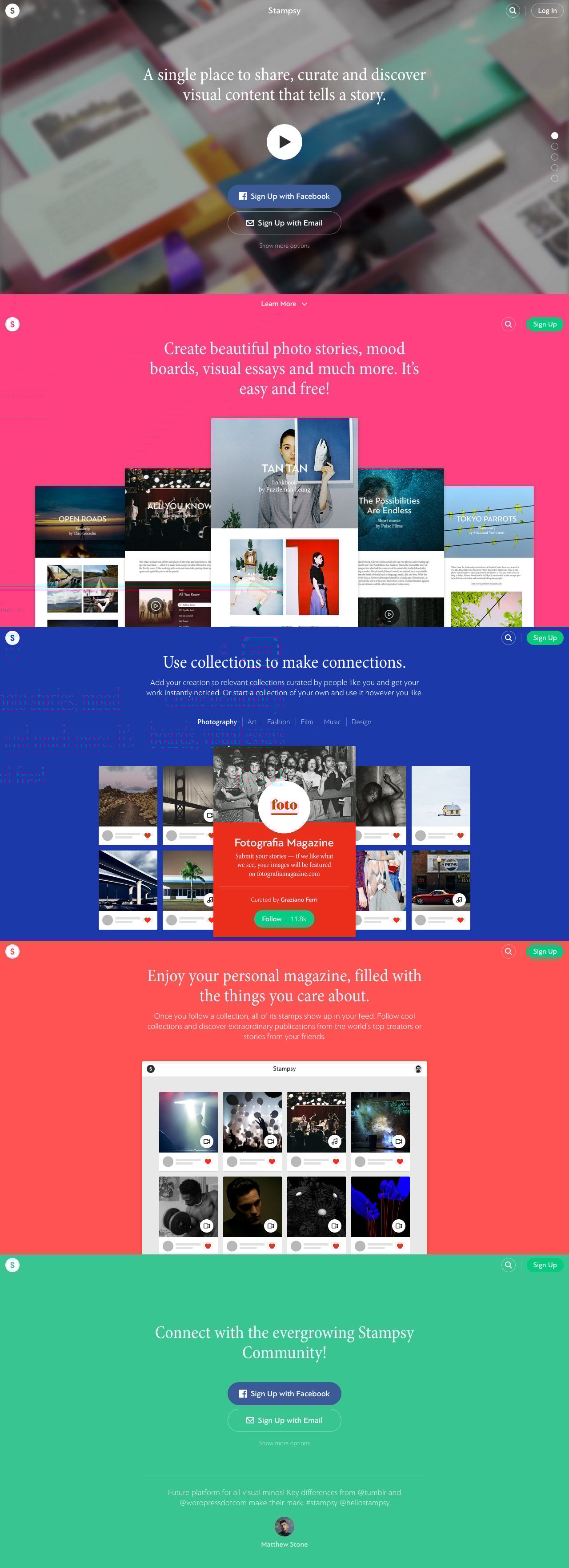 Stampsy Website Screenshot