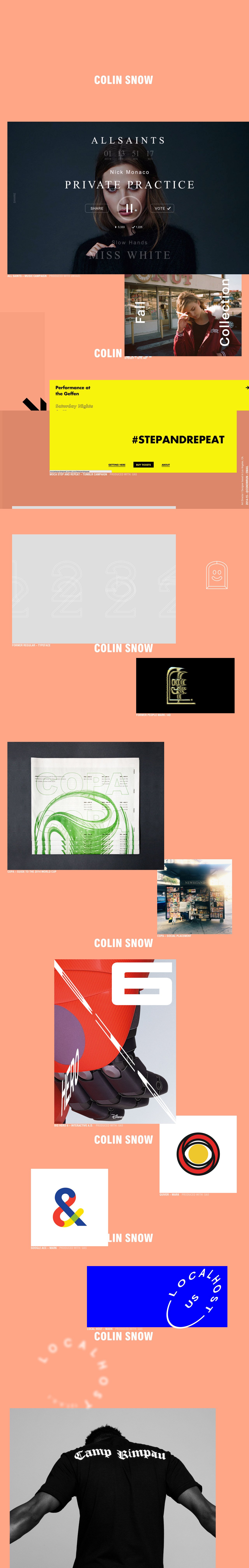 Colin Snow Website Screenshot