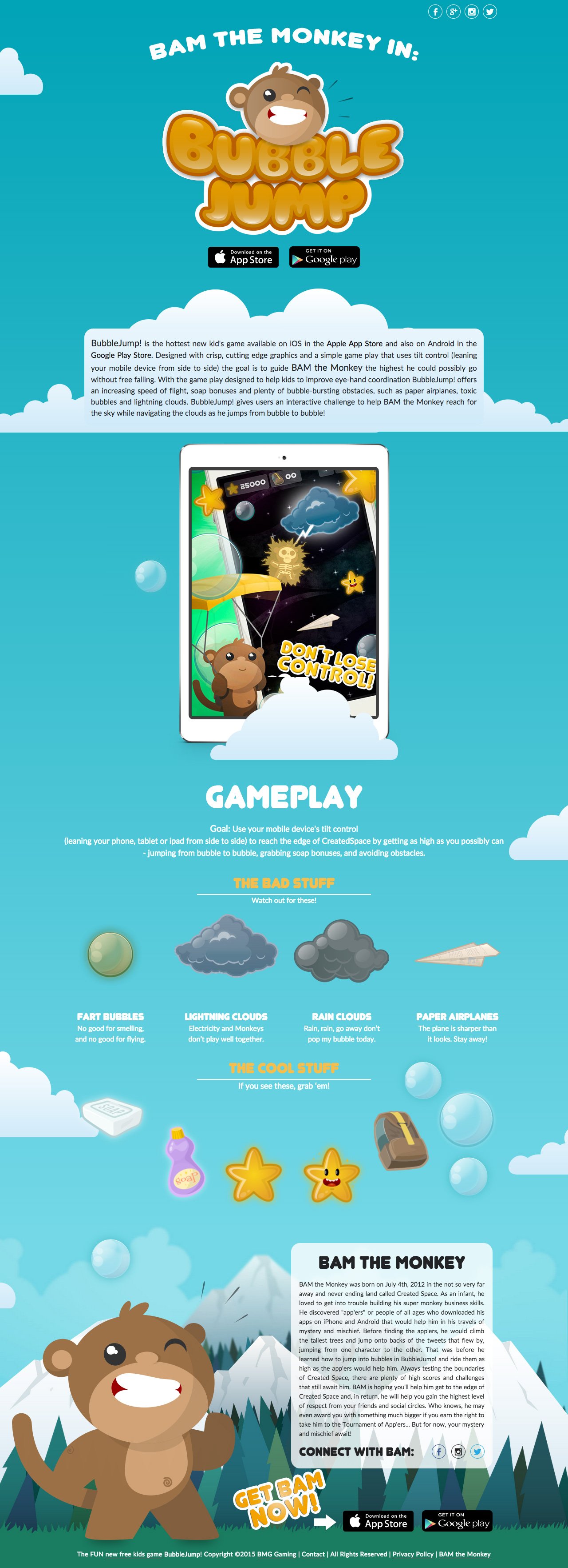 BubbleJump Website Screenshot