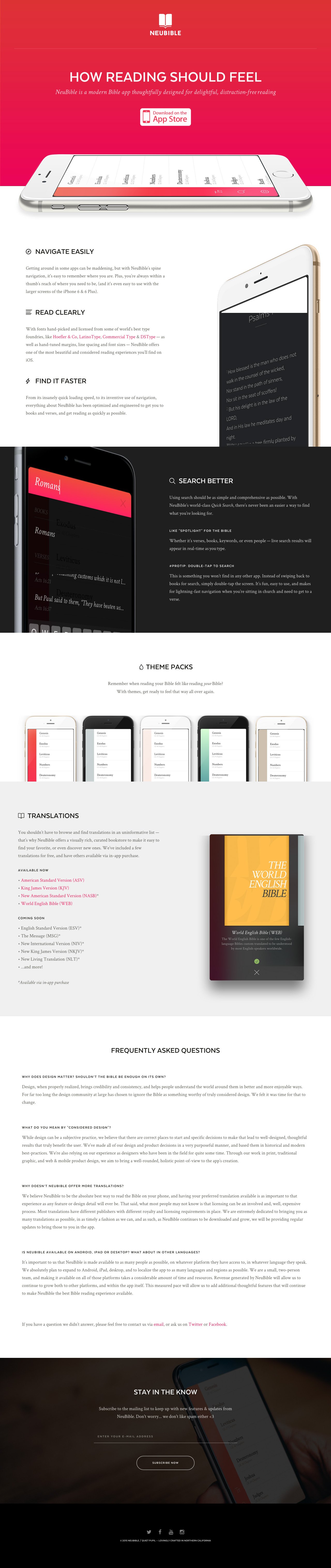 NeuBible Website Screenshot