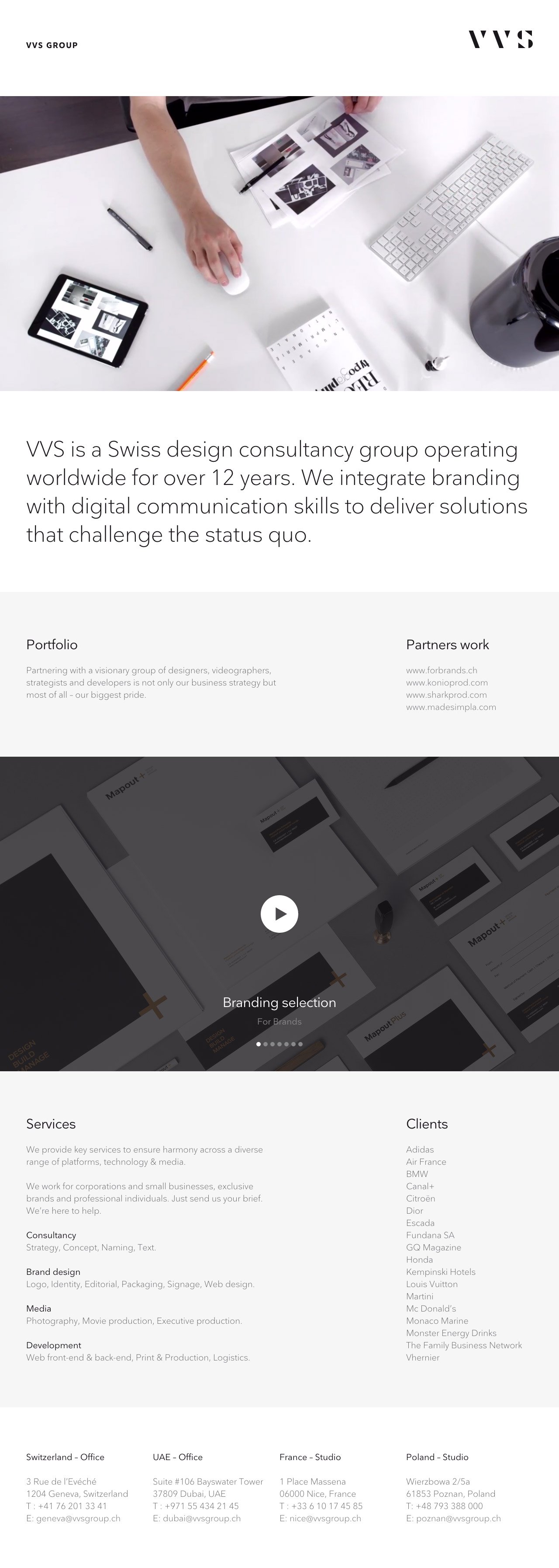 VVS Website Screenshot