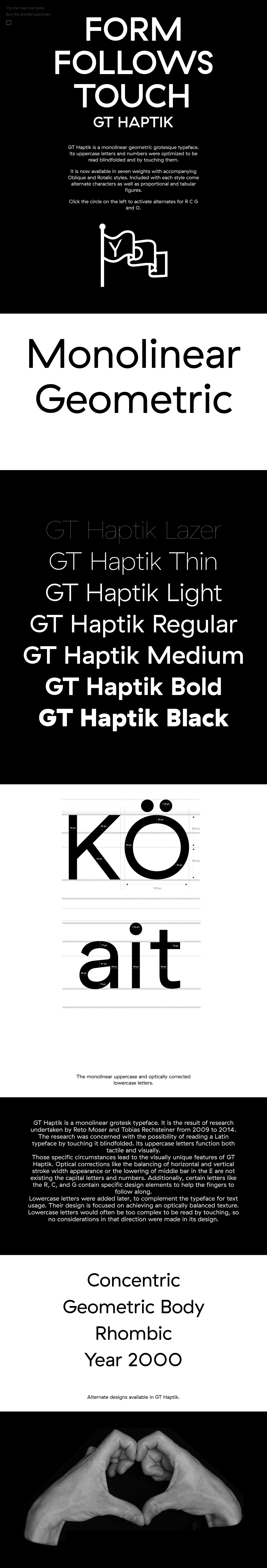 GT Haptik Typeface Website Screenshot