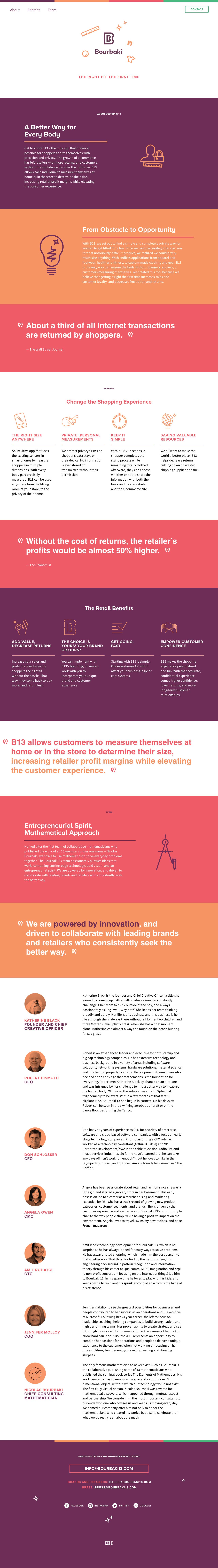 Bourbaki 13 Website Screenshot