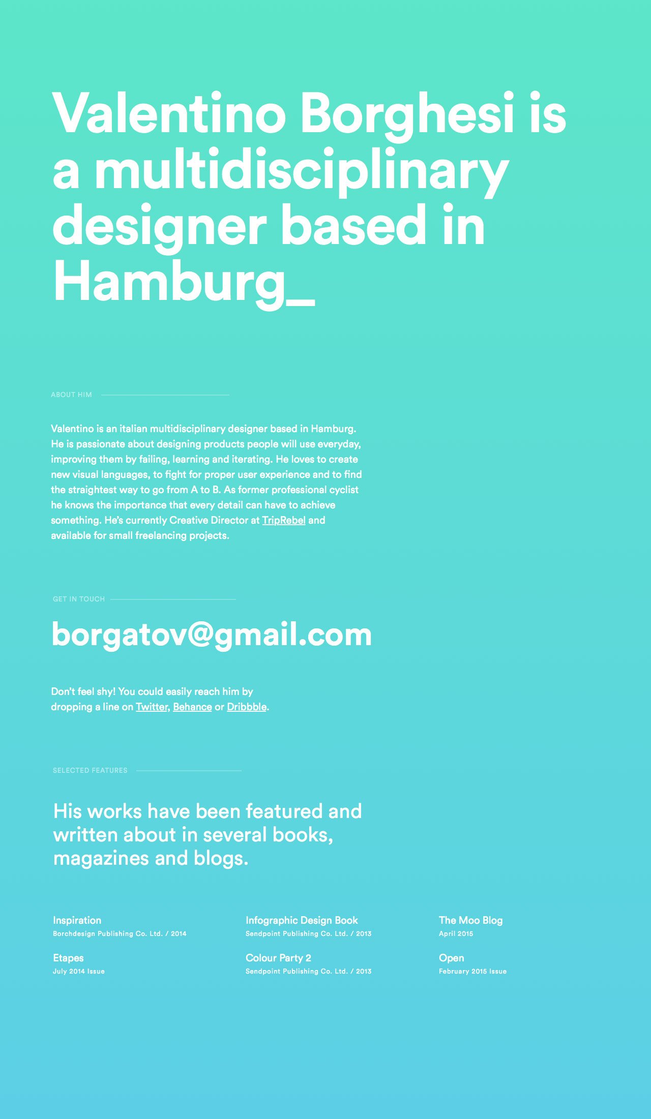 Valentino Borghesi Website Screenshot