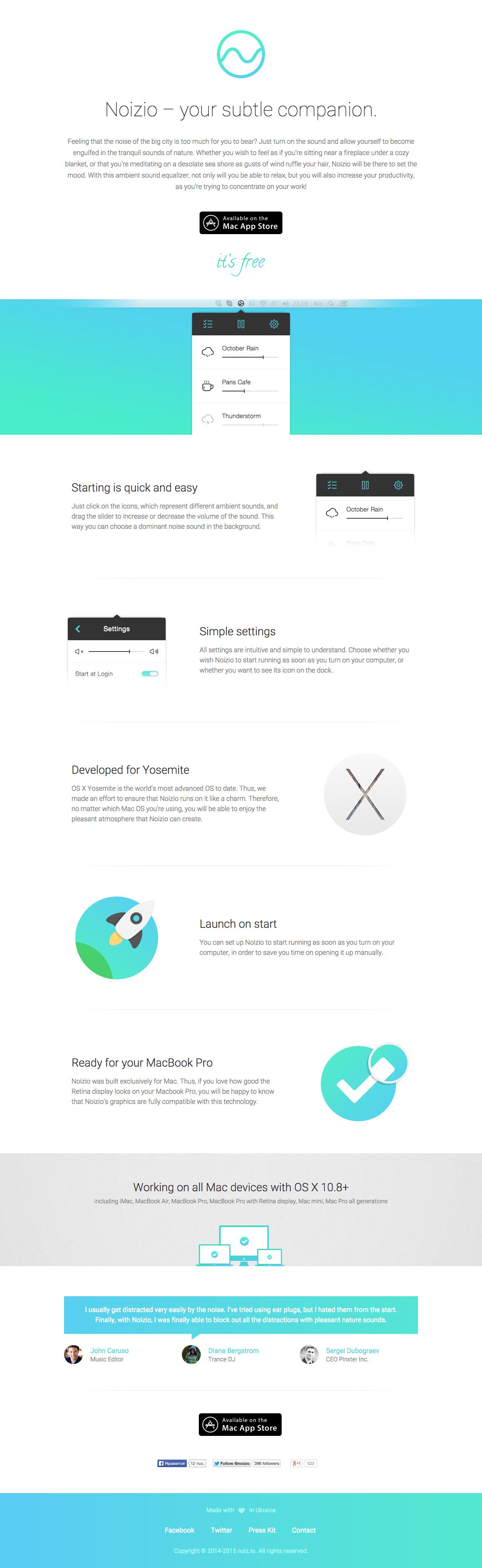 Noizio Website Screenshot